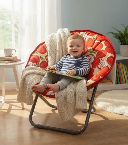 Kids Folding Apple Pattern Chair